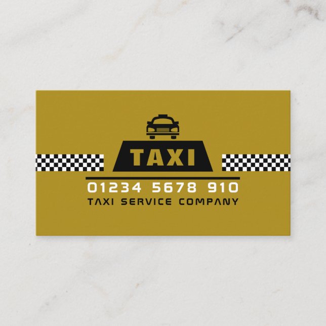 Tarjeta De Visita Taxista moderno y moderno (Anverso)
