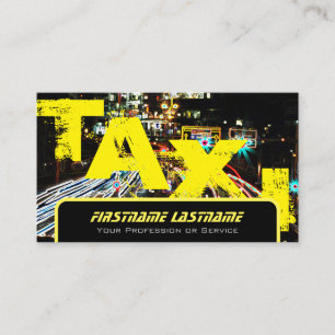 Tarjeta De Visita taxista profesional taxista taxi amarillo taxi