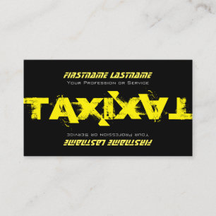 Tarjeta De Visita taxista profesional taxista taxi amarillo taxi
