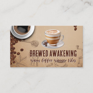 Tarjeta De Visita Taza de café Café Bebida caliente