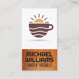 Tarjeta De Visita Taza de café Logo Sol   Café
