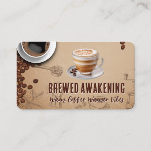 Tarjeta De Visita Taza de café preparado Bebida caliente Café