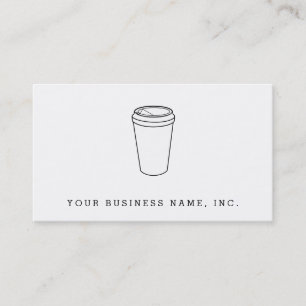 Tarjeta De Visita Taza de café (Togo de papel)