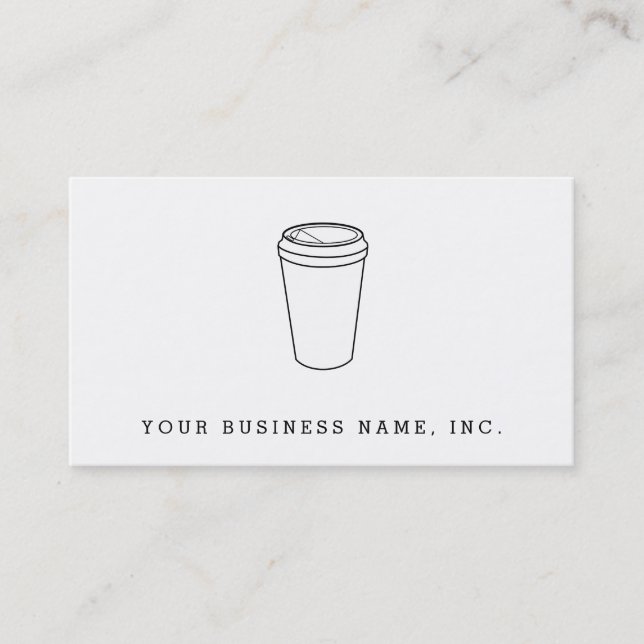 Tarjeta De Visita Taza de café (Togo de papel) (Anverso)