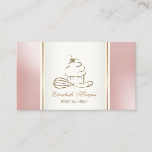 Tarjeta De Visita Taza de medir Cupcake con purpurina elegante