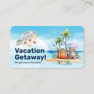 Tarjeta De Visita Taza de viaje   Línea de crucero   Isla Tropical