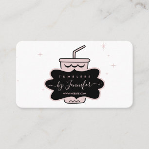 Tarjeta De Visita Taza tumbler casera rosa