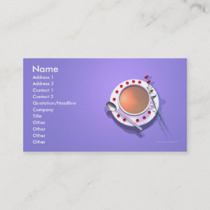 Tarjeta De Visita Taza y flores de té