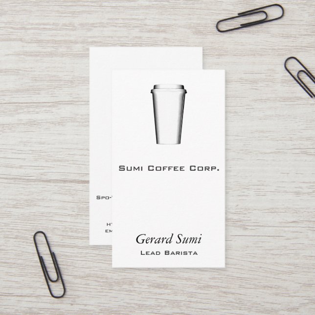 Tarjeta De Visita Tazas a ir (Anverso/Reverso In Situ)