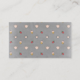 Tarjeta De Visita ¡Tazas de las magdalenas y de té!