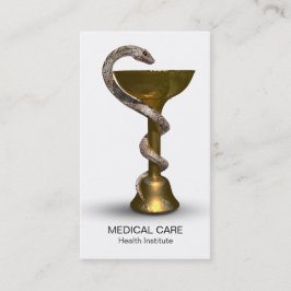 Tarjeta De Visita Tazón de serpiente médica Hygieia Bronce Caduceus
