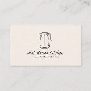 Tarjeta De Visita Tazón de té de cocina de agua