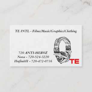 Tarjeta De Visita te, INTERNATIONAL de TE -