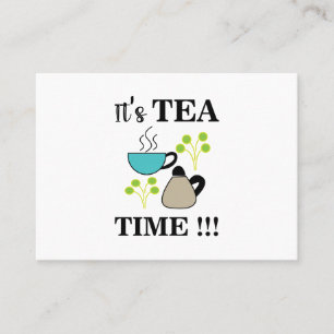Tarjeta De Visita Té Tiempo Taza de Té Amante del Té