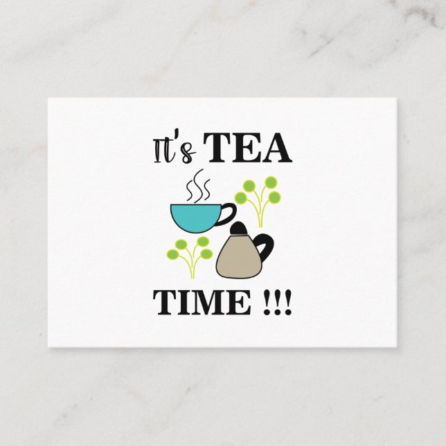 Tarjeta De Visita Té Time Tea Cup Tea Tea Lover Té (Anverso)