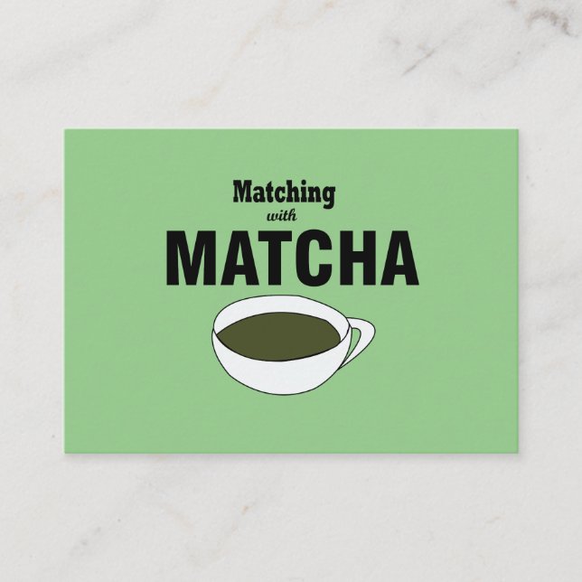 Tarjeta De Visita Té Verde Matcha (Anverso)
