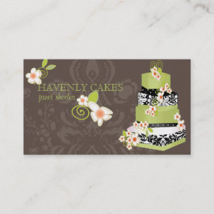 Tarjeta De Visita Té verde pixDezines tarta/panadería boda