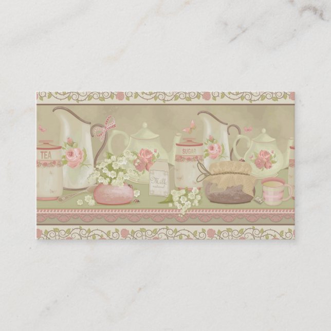 Tarjeta De Visita Tea atera vintage (Anverso)