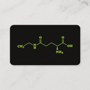 Tarjeta De Visita Tea Theanine Molecular Chemical Formula