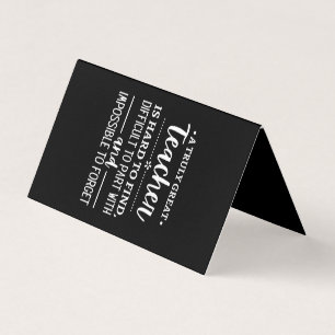 Tarjeta De Visita teacher Gift, A Truly Great Teacher