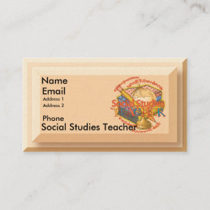 Tarjeta De Visita Teacher Motto de Estudios Sociales