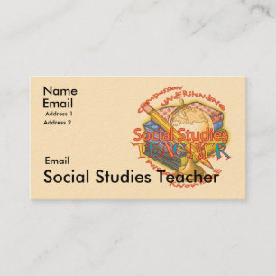 Tarjeta De Visita Teacher Motto de Estudios Sociales