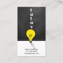Teacher Tutor Chalkboard Light Bulb Idea