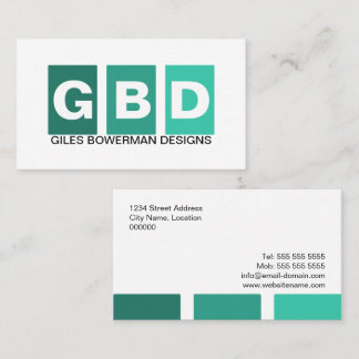 Tarjeta De Visita Teal Profesional Moderno