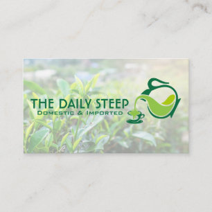 Tarjeta De Visita Teapot Pouring Green Tea