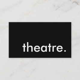 Tarjeta De Visita teatro.