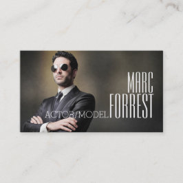 Tarjeta De Visita Teatro de filmación de imagen en la cabeza de acto