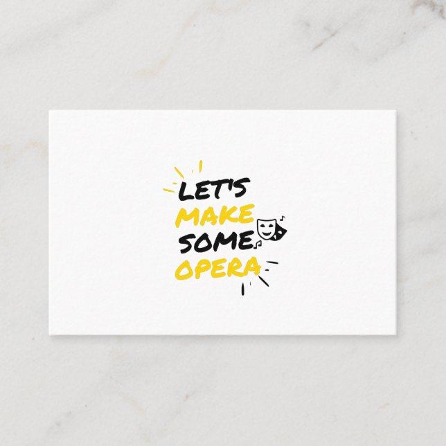 Tarjeta De Visita Teatro de ópera de Broadway (Anverso)