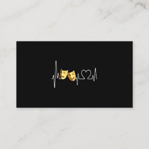 Tarjeta De Visita Teatro Heartbeat EKG Máscaras de actuación Teatro