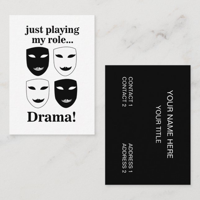 Tarjeta De Visita Teatro Mask Director de Arte Escénico (Anverso / Reverso)