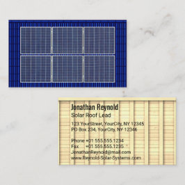 Tarjeta De Visita Techo azul de energía solar de doble cara en la az