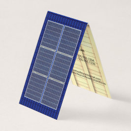 Tarjeta De Visita Techo azul de energía solar de techo de cuatro car