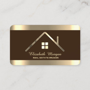 Tarjeta De Visita Techo de Casa Profesional Moderno Elegante Inmobil