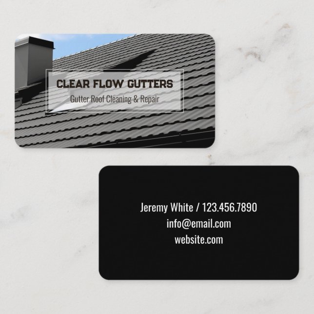 Tarjeta De Visita Techo de Gutter (Anverso / Reverso)