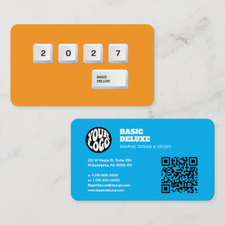 Tarjeta De Visita Tecla de teclado retro tipográfica minimalista