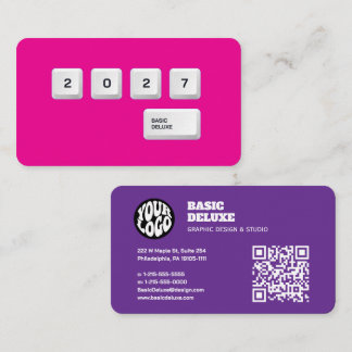 Tarjeta De Visita Tecla de teclado retro tipográfica minimalista