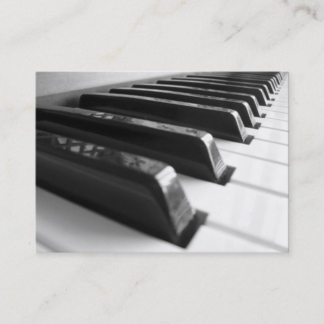 Tarjeta De Visita Teclado B&W, mini foto (Anverso)