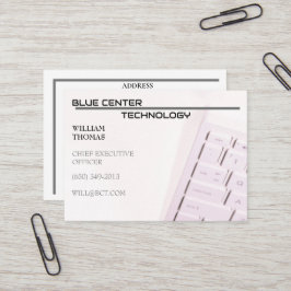 Tarjeta De Visita Teclado blanco RT Tecnología de información