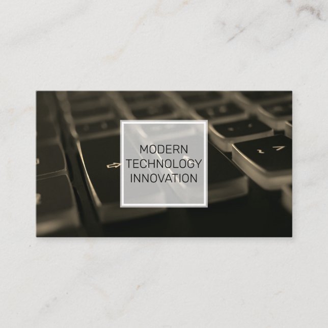 Tarjeta De Visita Teclado | Codificador | Programador (Anverso)