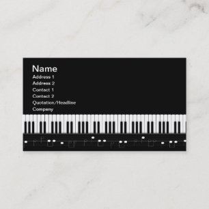 Tarjeta De Visita Teclado de piano