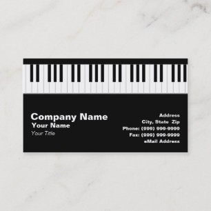 Tarjeta De Visita Teclado de piano