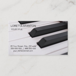 Tarjeta De Visita Teclado de piano