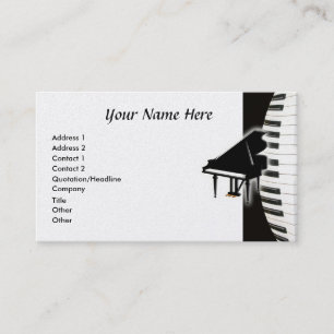 Tarjeta De Visita Teclado de piano