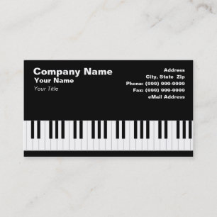 Tarjeta De Visita Teclado de piano