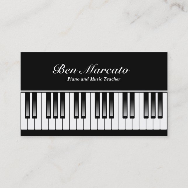 Tarjeta De Visita Teclado de piano (Anverso)