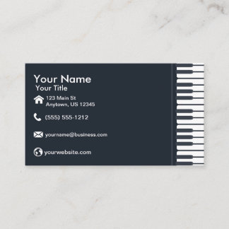 Tarjeta De Visita Teclado de piano